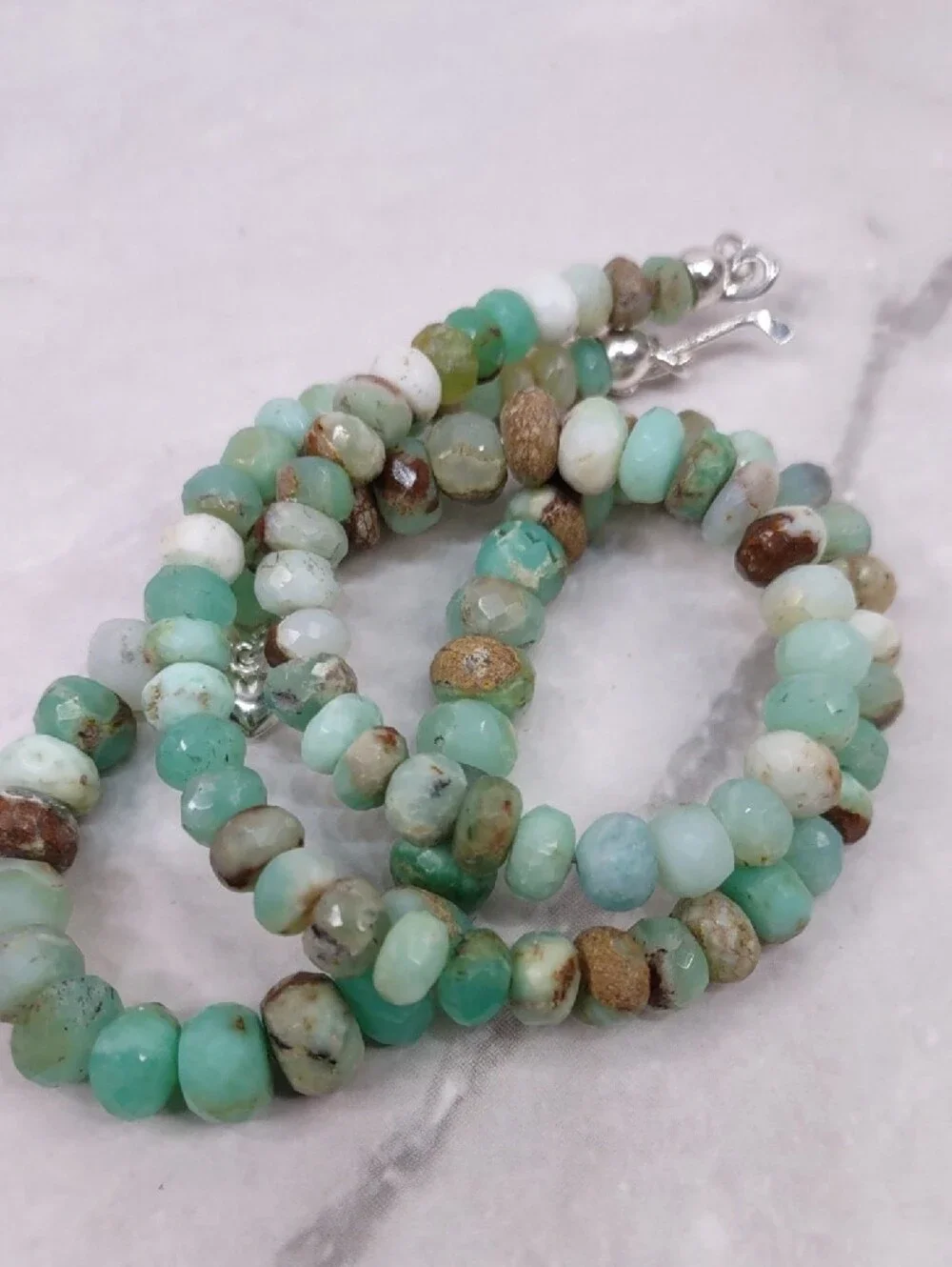 Jay King Peruvian Green Opal Gemstone Necklace